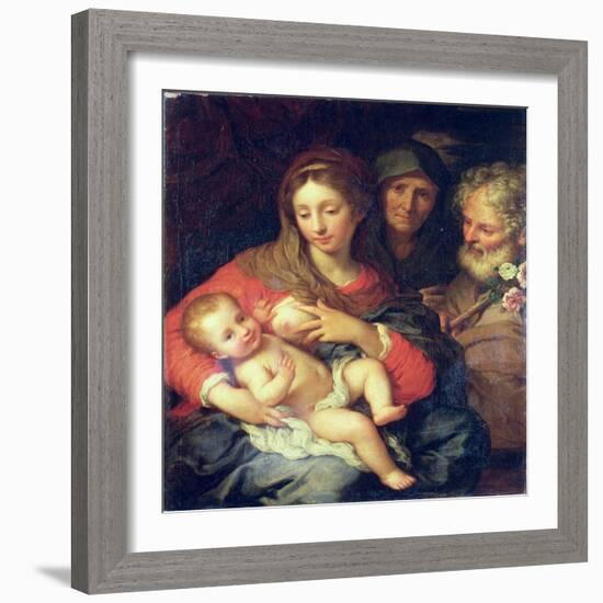 The Holy Family with Elizabeth-Giuseppe Bartolomeo Chiari-Framed Giclee Print