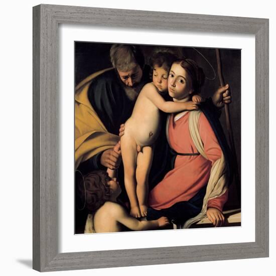 The Holy Family with John the Baptist as a Boy, Early 17th C-Caravaggio-Framed Giclee Print