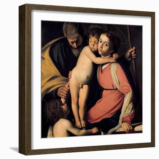 The Holy Family with John the Baptist as a Boy, Early 17th C-Caravaggio-Framed Giclee Print