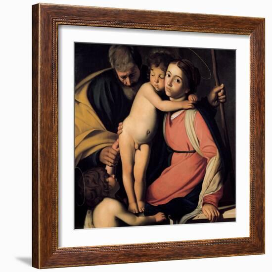 The Holy Family with John the Baptist as a Boy, Early 17th C-Caravaggio-Framed Giclee Print