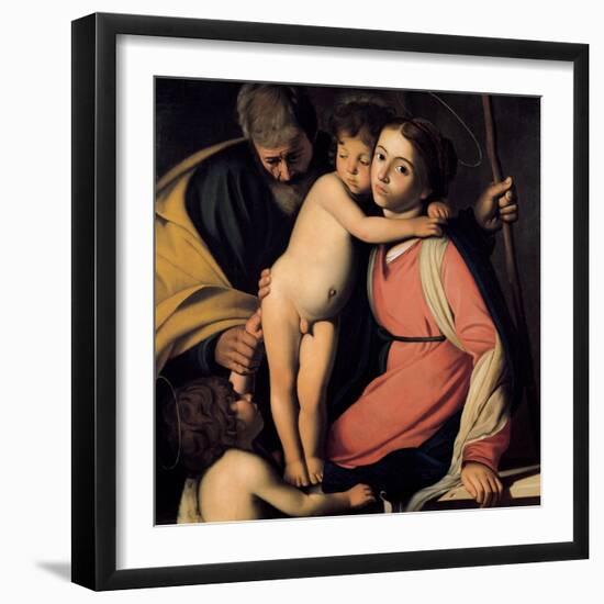 The Holy Family with John the Baptist as a Boy, Early 17th C-Caravaggio-Framed Giclee Print