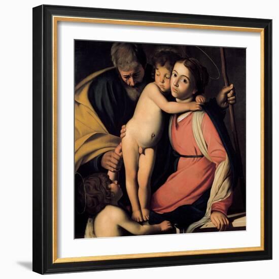 The Holy Family with John the Baptist as a Boy, Early 17th C-Caravaggio-Framed Giclee Print