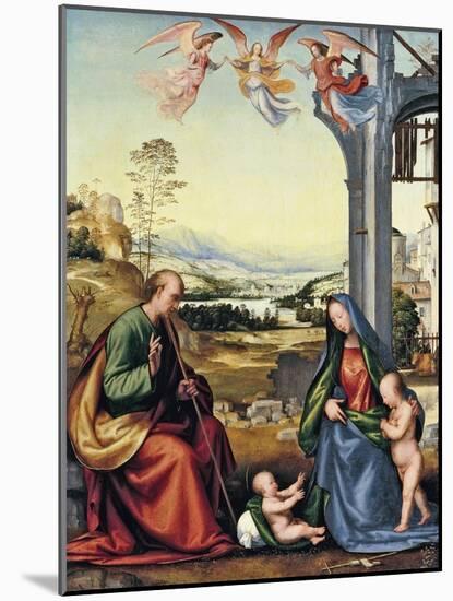 The Holy Family with John the Baptist-Fra Bartolommeo-Mounted Giclee Print