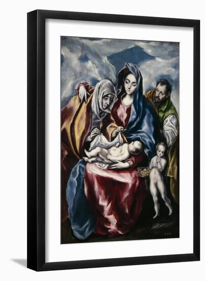 The Holy Family with Saint Anne and John the Baptist as Child, Ca. 1600-El Greco-Framed Giclee Print