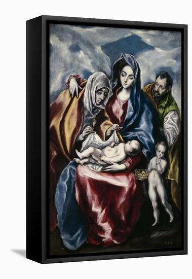 The Holy Family with Saint Anne and John the Baptist as Child, Ca. 1600-El Greco-Framed Premier Image Canvas