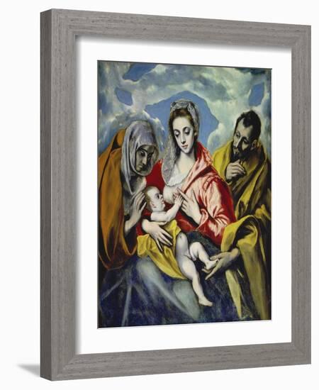 The Holy Family with Saint Anne, C. 1595-El Greco-Framed Giclee Print