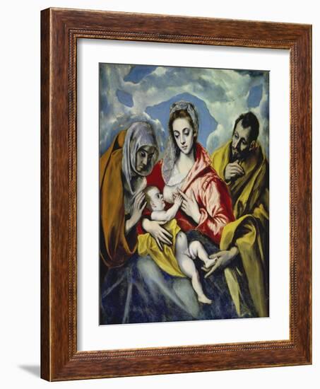 The Holy Family with Saint Anne, C. 1595-El Greco-Framed Giclee Print