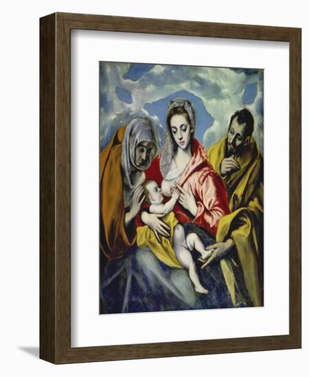 The Holy Family with Saint Anne, C. 1595-El Greco-Framed Giclee Print