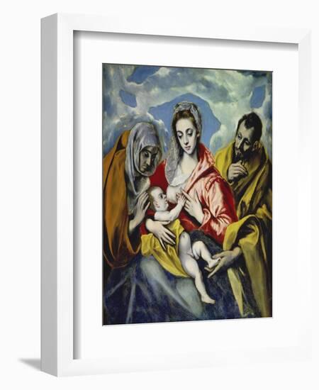 The Holy Family with Saint Anne, C. 1595-El Greco-Framed Giclee Print