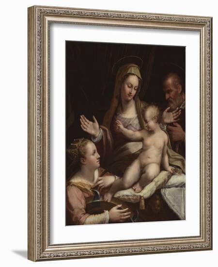 The Holy Family with Saint Catherine of Alexandria, 1581-Lavinia Fontana-Framed Giclee Print