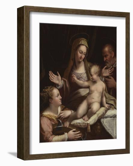 The Holy Family with Saint Catherine of Alexandria, 1581-Lavinia Fontana-Framed Giclee Print