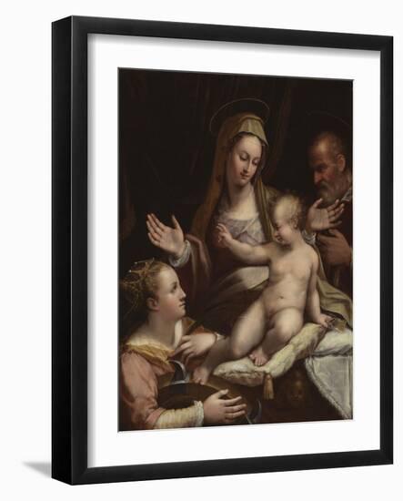 The Holy Family with Saint Catherine of Alexandria, 1581-Lavinia Fontana-Framed Giclee Print