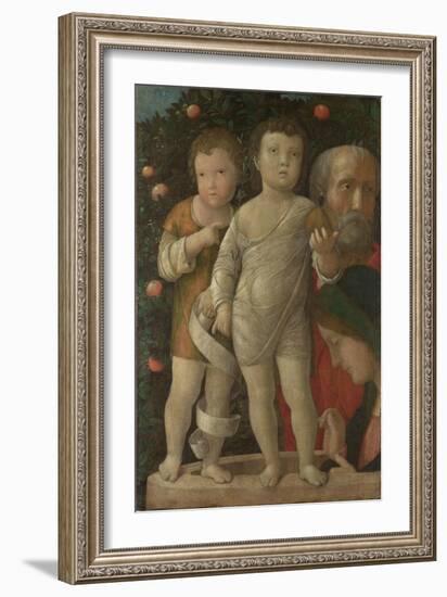 The Holy Family with Saint John, C. 1500-Andrea Mantegna-Framed Giclee Print