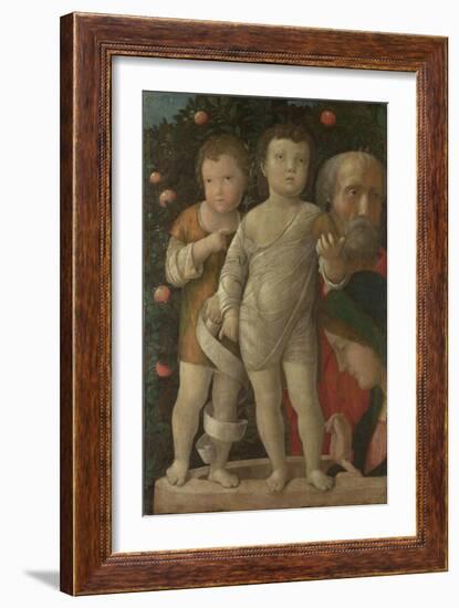 The Holy Family with Saint John, C. 1500-Andrea Mantegna-Framed Giclee Print