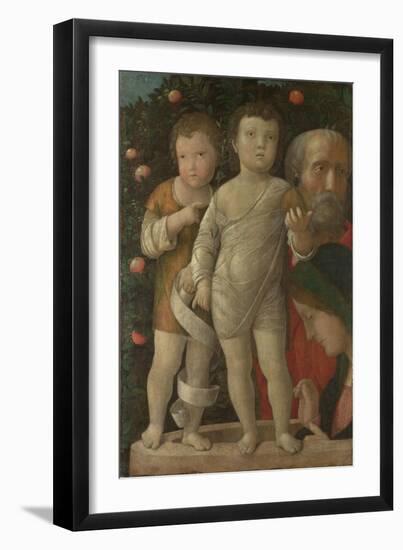 The Holy Family with Saint John, C. 1500-Andrea Mantegna-Framed Giclee Print