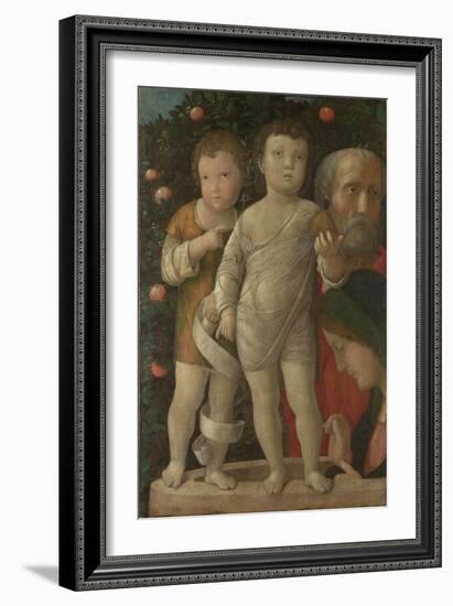 The Holy Family with Saint John, C. 1500-Andrea Mantegna-Framed Giclee Print