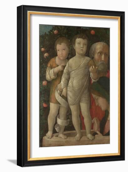 The Holy Family with Saint John, C. 1500-Andrea Mantegna-Framed Giclee Print