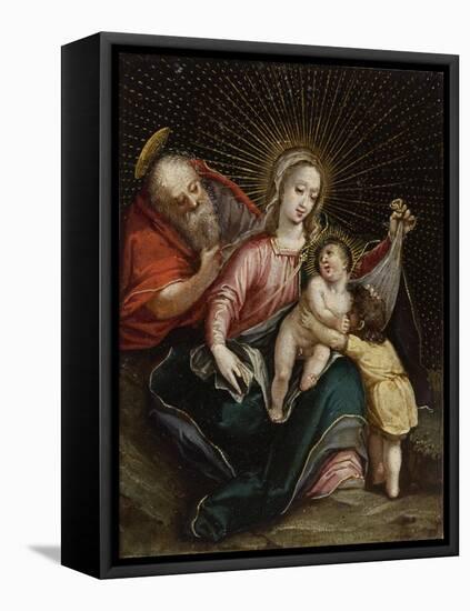 The Holy Family with Saint John the Baptist,18th century-South American School-Framed Premier Image Canvas