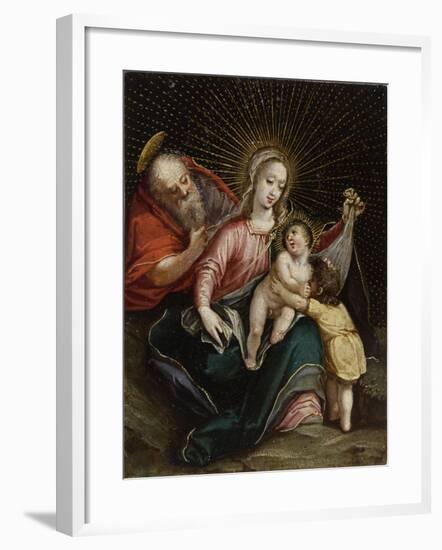 The Holy Family with Saint John the Baptist,18th century-South American School-Framed Giclee Print