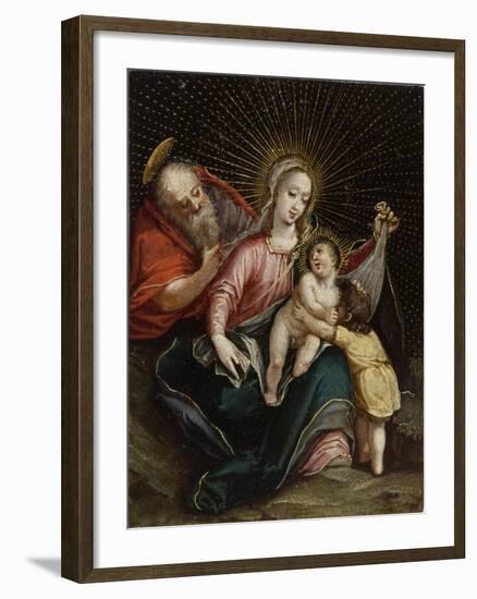 The Holy Family with Saint John the Baptist,18th century-South American School-Framed Giclee Print