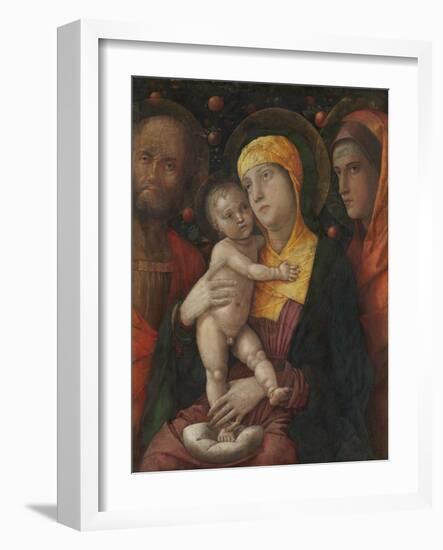 The Holy Family with Saint Mary Magdalen, c.1495-1500-Andrea Mantegna-Framed Giclee Print