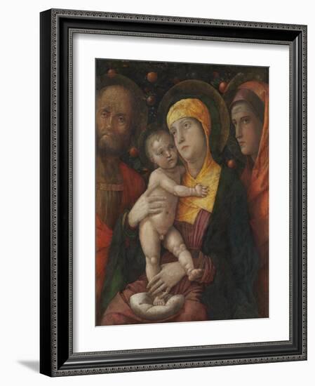 The Holy Family with Saint Mary Magdalen, c.1495-1500-Andrea Mantegna-Framed Giclee Print