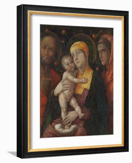 The Holy Family with Saint Mary Magdalen, c.1495-1500-Andrea Mantegna-Framed Giclee Print