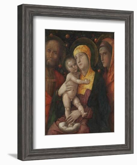 The Holy Family with Saint Mary Magdalen, c.1495-1500-Andrea Mantegna-Framed Giclee Print