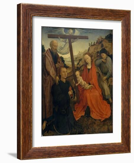 The Holy Family with Saint Paul and a Donor-Rogier van der Weyden-Framed Giclee Print