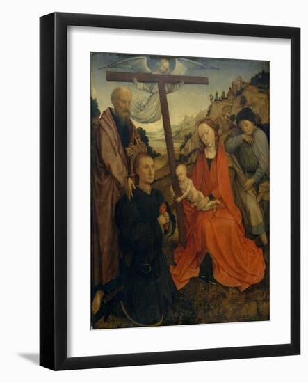 The Holy Family with Saint Paul and a Donor-Rogier van der Weyden-Framed Giclee Print