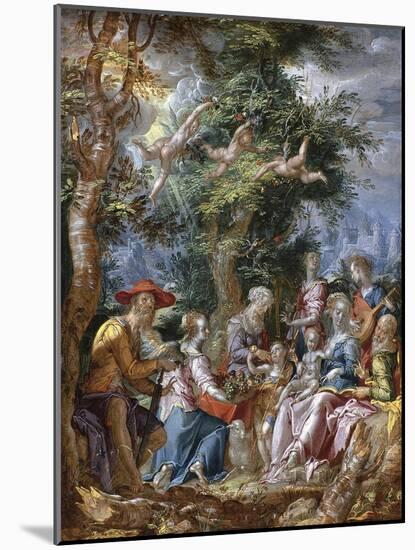 The Holy Family with Saints and Angels-Joachim Wtewael-Mounted Giclee Print