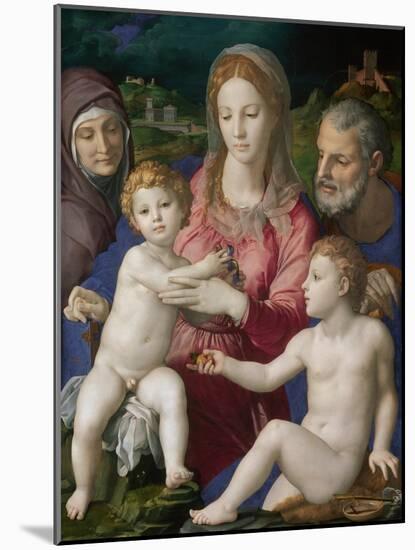 The Holy Family with Saints Anne and John the Baptist, 1546-Agnolo Bronzino-Mounted Giclee Print