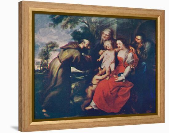 The Holy Family with Saints Francis and Anne and the Infant Saint John the Baptist', c1630-Peter Paul Rubens-Framed Premier Image Canvas