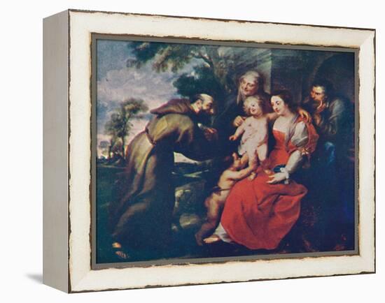 The Holy Family with Saints Francis and Anne and the Infant Saint John the Baptist', c1630-Peter Paul Rubens-Framed Premier Image Canvas