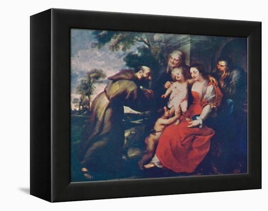 The Holy Family with Saints Francis and Anne and the Infant Saint John the Baptist', c1630-Peter Paul Rubens-Framed Premier Image Canvas