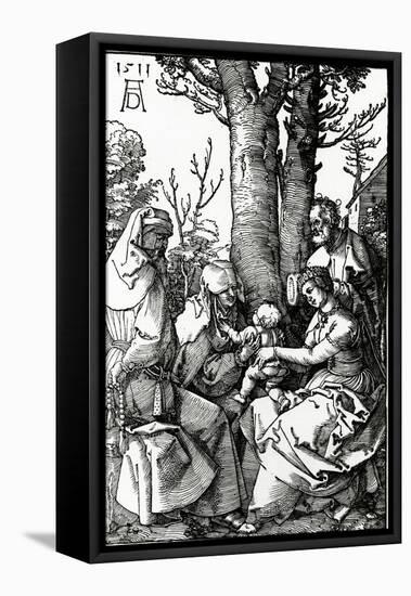 The Holy Family with St. Anne and St. Joachim, 1511 (Woodcut)-Albrecht Dürer-Framed Premier Image Canvas