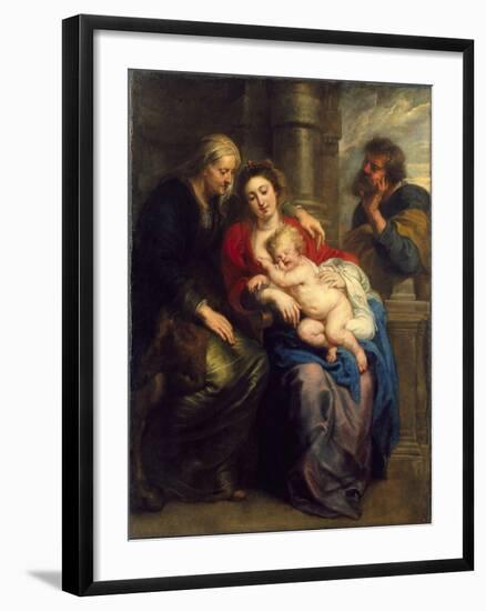 The Holy Family with St. Anne, c.1630-1635-Peter Paul Rubens-Framed Giclee Print