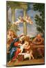 The Holy Family with St. Elizabeth and St. John the Baptist, circa 1645-50-Francesco Albani-Mounted Giclee Print