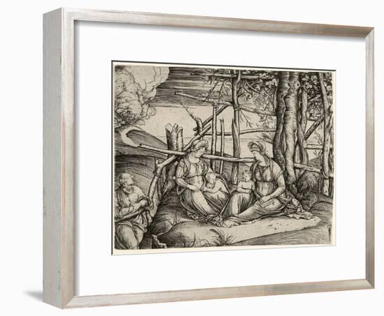 The Holy Family with St. Elizabeth and the Infant St. John, C. 1499-1501-Jacopo De' Barbari-Framed Giclee Print