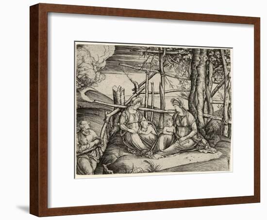 The Holy Family with St. Elizabeth and the Infant St. John, C. 1499-1501-Jacopo De' Barbari-Framed Giclee Print