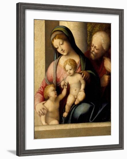 The Holy Family with the Infant Saint John the Baptist, c.1515-Correggio-Framed Giclee Print