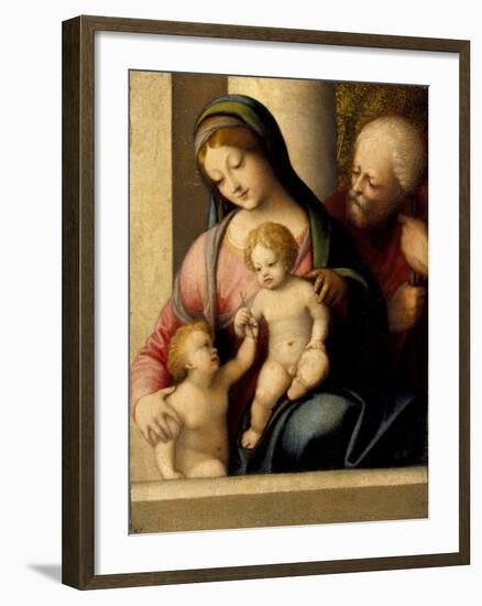 The Holy Family with the Infant Saint John the Baptist, c.1515-Correggio-Framed Giclee Print