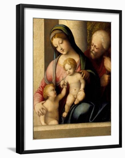 The Holy Family with the Infant Saint John the Baptist, c.1515-Correggio-Framed Giclee Print