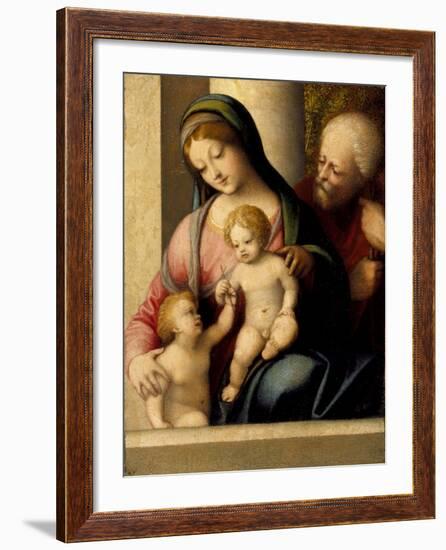 The Holy Family with the Infant Saint John the Baptist, c.1515-Correggio-Framed Giclee Print