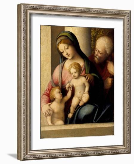 The Holy Family with the Infant Saint John the Baptist, c.1515-Correggio-Framed Giclee Print