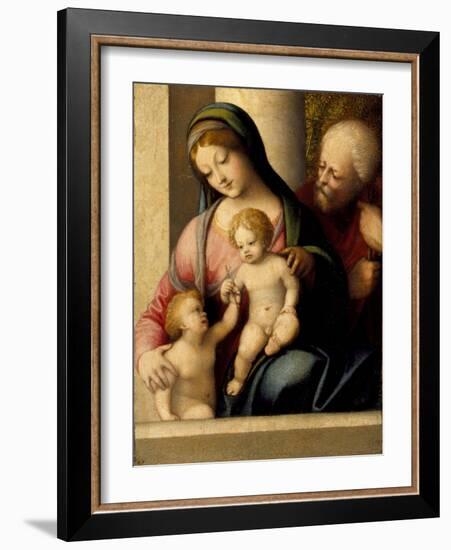 The Holy Family with the Infant Saint John the Baptist, c.1515-Correggio-Framed Giclee Print