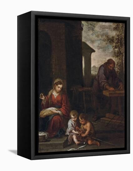 The Holy Family with the Infant St. John the Baptist, 1660-70-Bartolome Esteban Murillo-Framed Premier Image Canvas