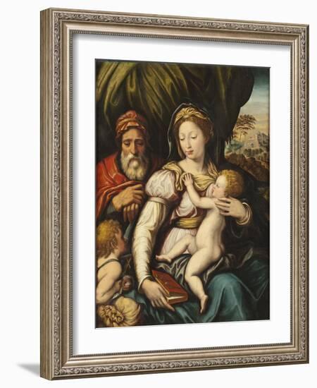 The Holy Family with the Infant St John-Italian School-Framed Giclee Print