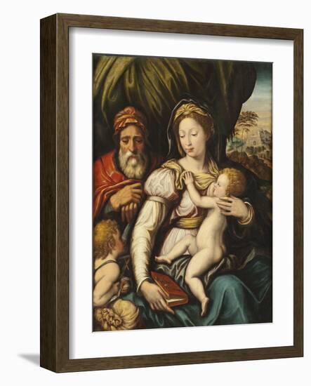 The Holy Family with the Infant St John-Italian School-Framed Giclee Print