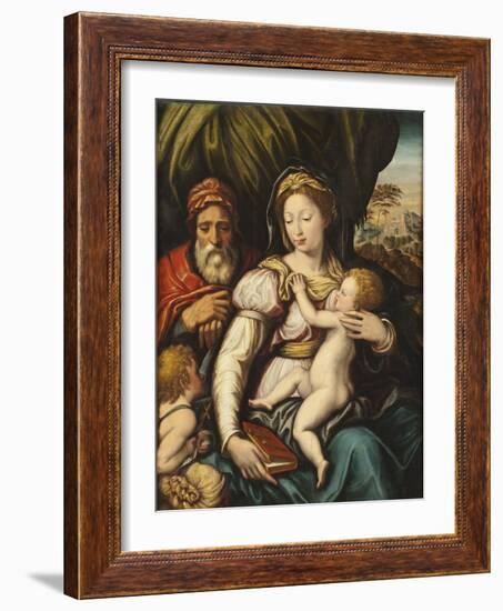 The Holy Family with the Infant St John-Italian School-Framed Giclee Print